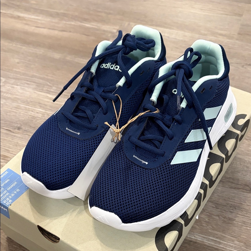 Adidas Dark Blue and Light Blue Running Shoes